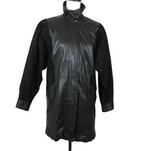 Wilsons Leather Coat Size Small Black Thinsulate